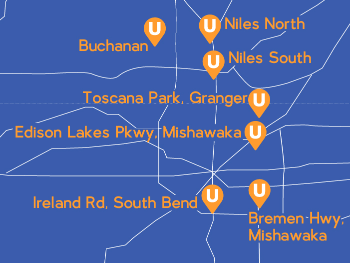 United Michiana Branches Map